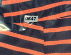 J Crew Striped Womens Shorts Size 4 Preppy Mid Rise 100% Cotton Dark Blue Coral