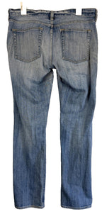 J.Crew Matchstick Womens Sz 31 Mid Rise Light Wash Distressed Denim Jeans