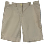 Tommy Hilfiger Chino Khaki Shorts High Rise Pockets Cotton Yellow Womens Size 6
