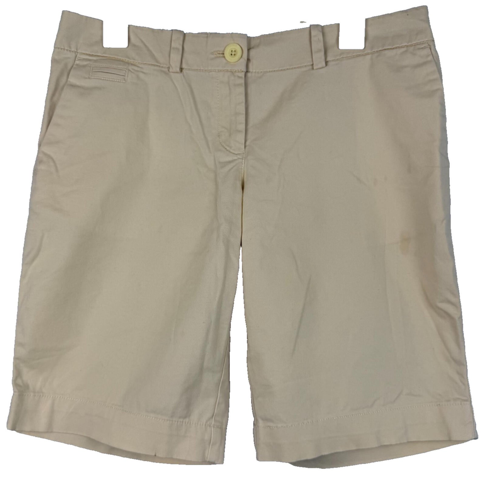 Tommy Hilfiger Chino Khaki Shorts High Rise Pockets Cotton Yellow Womens Size 6