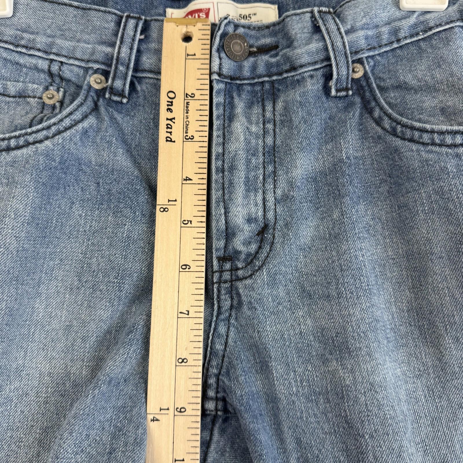 Levi’s 505 Jeans Youth 14 Regular 27x27 Blue Denim Straight Leg Zip Fly Classic