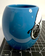 Peanuts Snoopy Dog Joe Cool 18 oz Blue Oval Ceramic Coffee Mug Cup Sunglasses