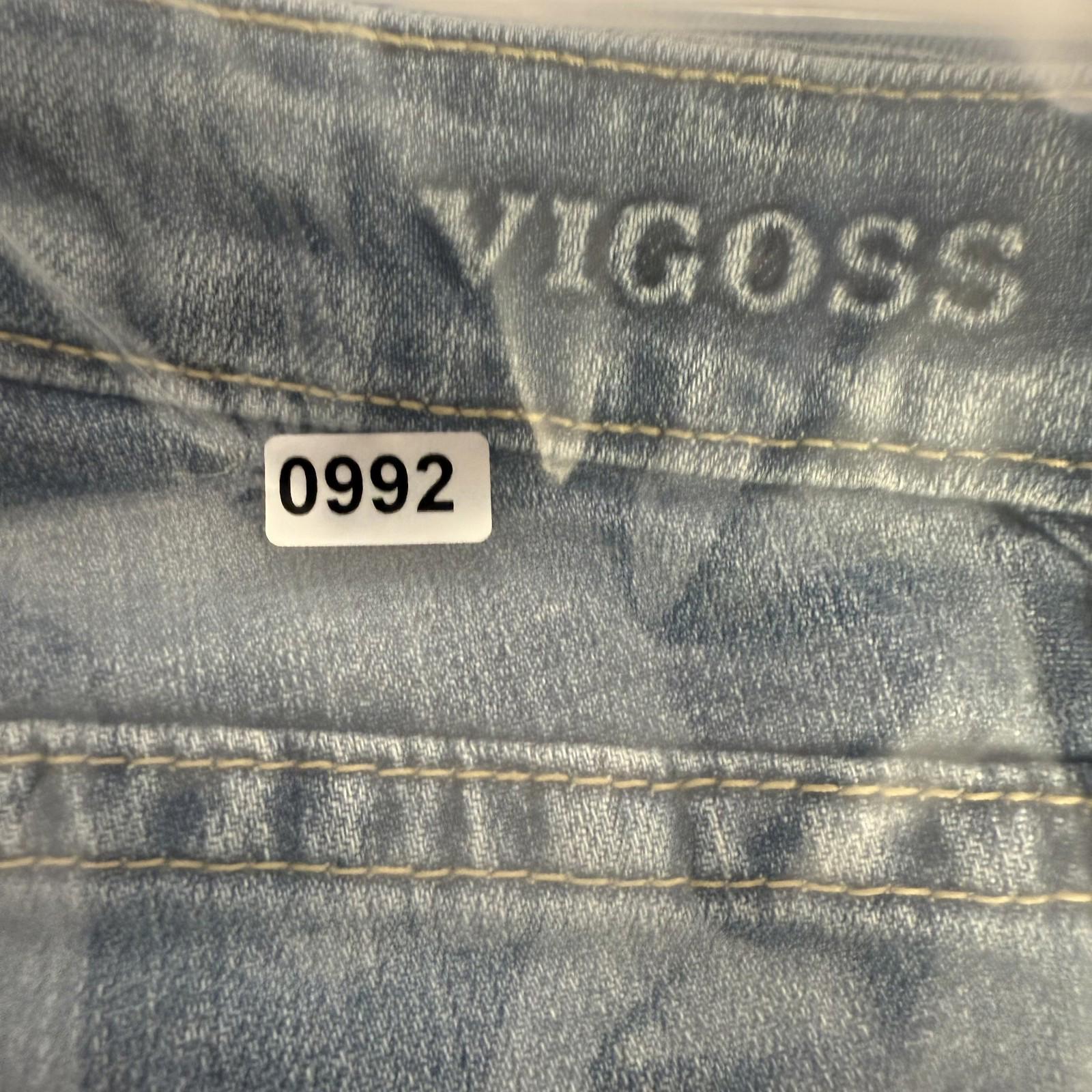 Vigoss Jeans Womens 30x31 Blue The Jagger Skinny Distress Medium Wash