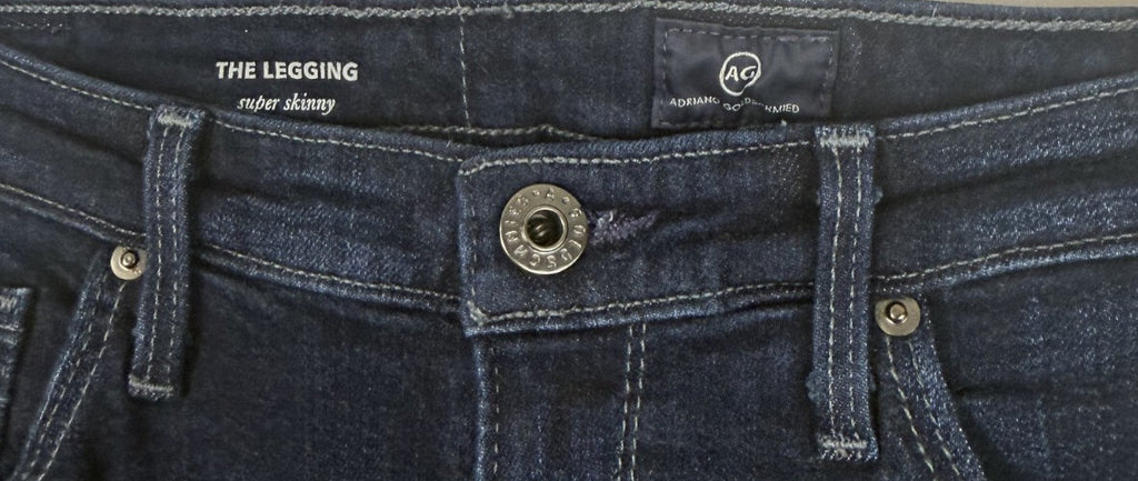 AG Adriano Goldschmied Jeans 27R Womens Blue The Legging Super Skinny Low Rise