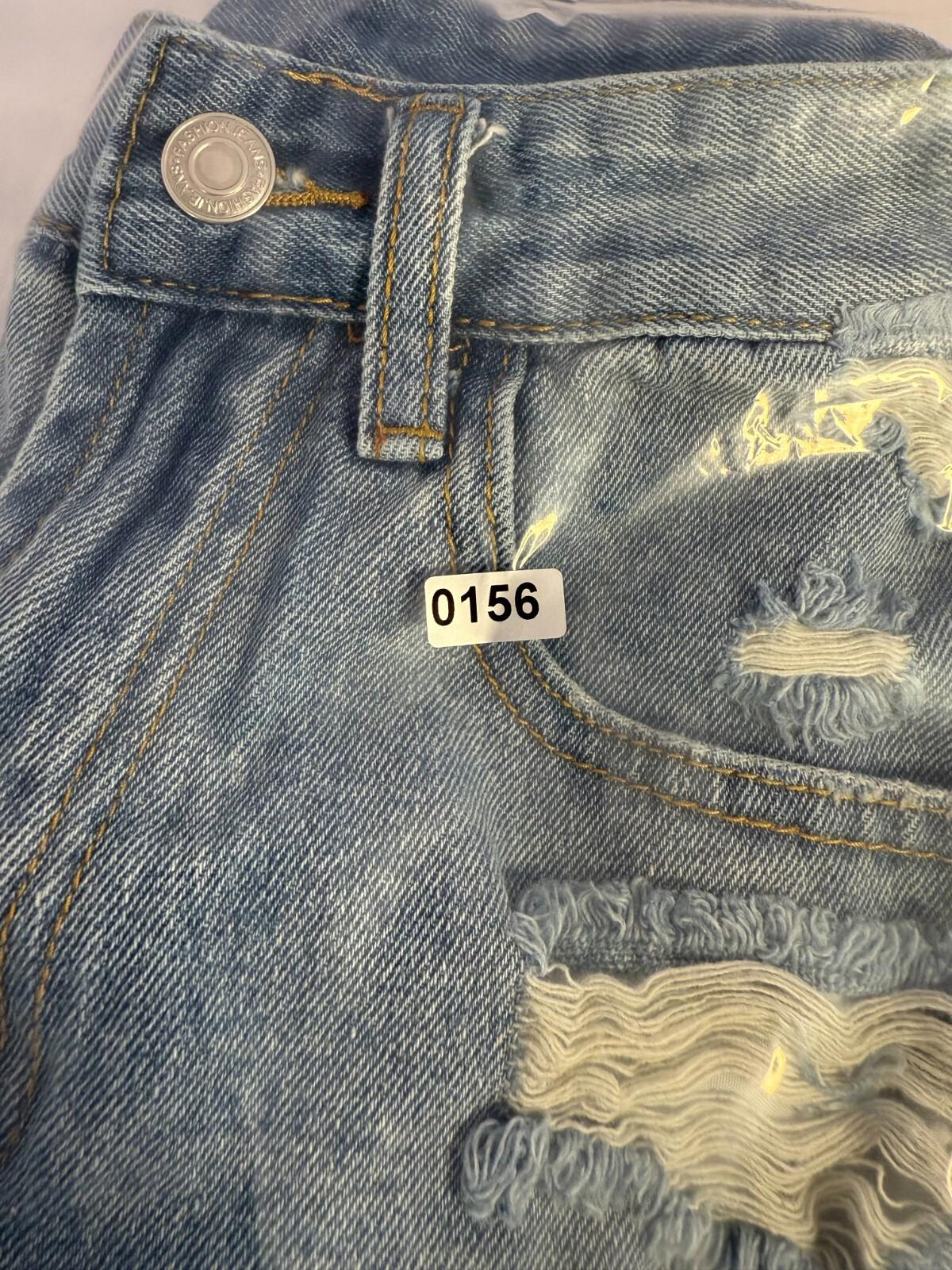 Shein Womens Size 26 Distressed Denim Jean Shorts Mid Rise