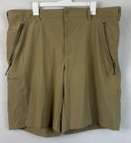 Columbia Shorts Mens 42/52 Tan Hiking Performance Stretch Zip Pocketed