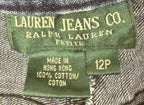 Lauren Ralph Lauren Jeans Women Size 12P Petite Blue Classic Straight Whiskers