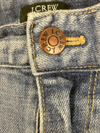 J.Crew Matchstick Womens Sz 31 Mid Rise Light Wash Distressed Denim Jeans