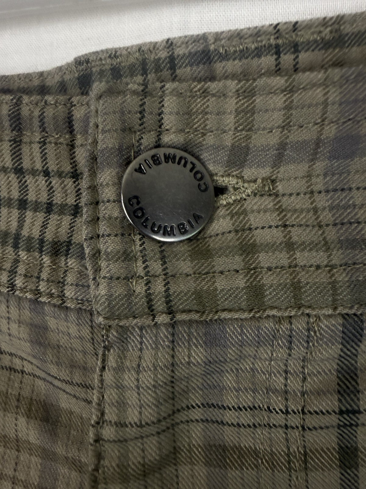 Columbia Omni-Wick Plaid Golf Hiking Shorts Brown 38W 12” Inseam