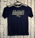 NFL Team Apparel New England Patriots Shirt Mens Large Blue Grey Performance Tee