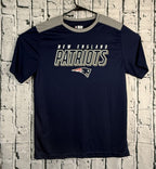 NFL Team Apparel New England Patriots Shirt Mens Large Blue Grey Performance Tee