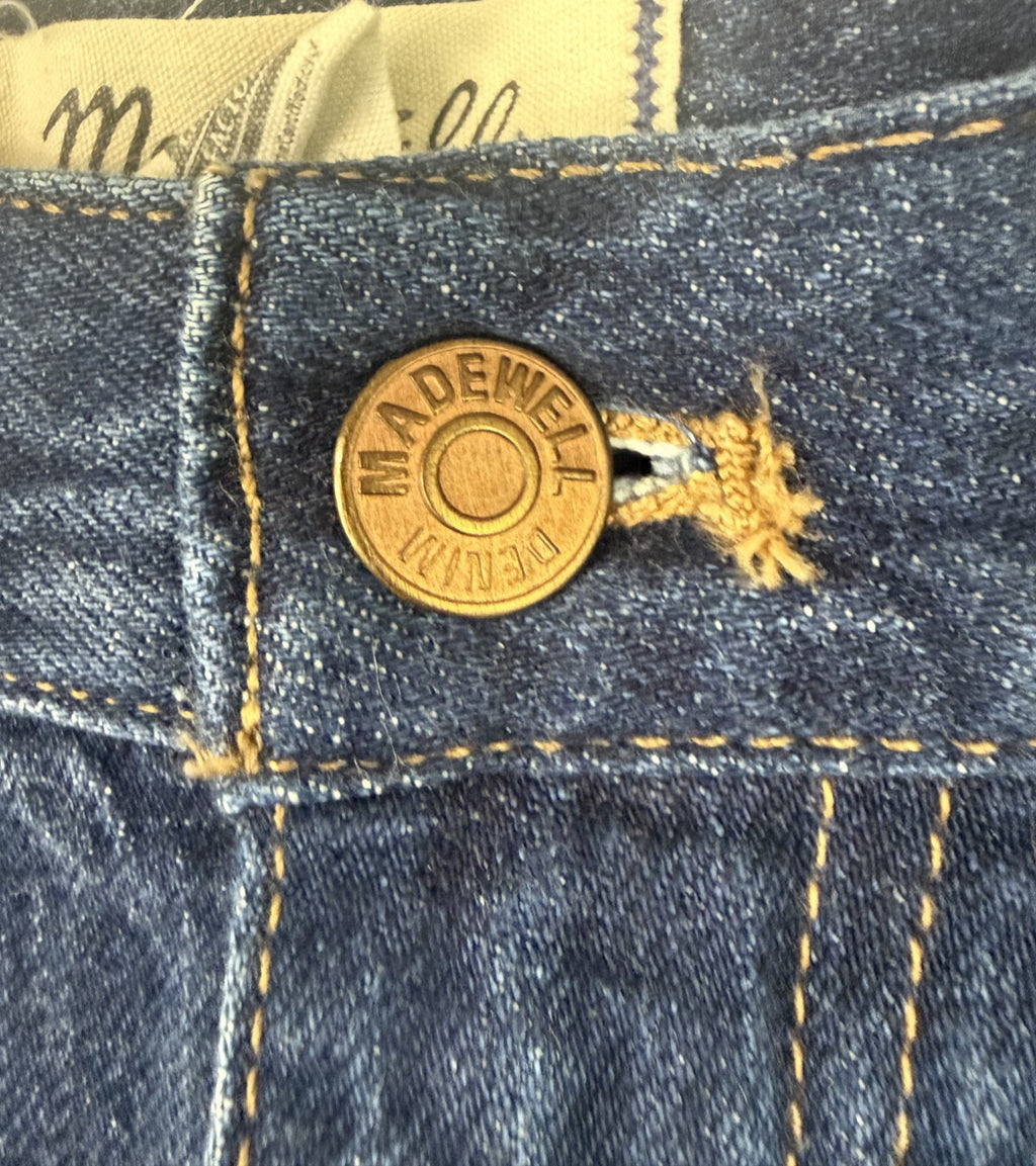 Madewell Baggy Tapered Jeans Womens Size 28 Medium Wash Blue Denim