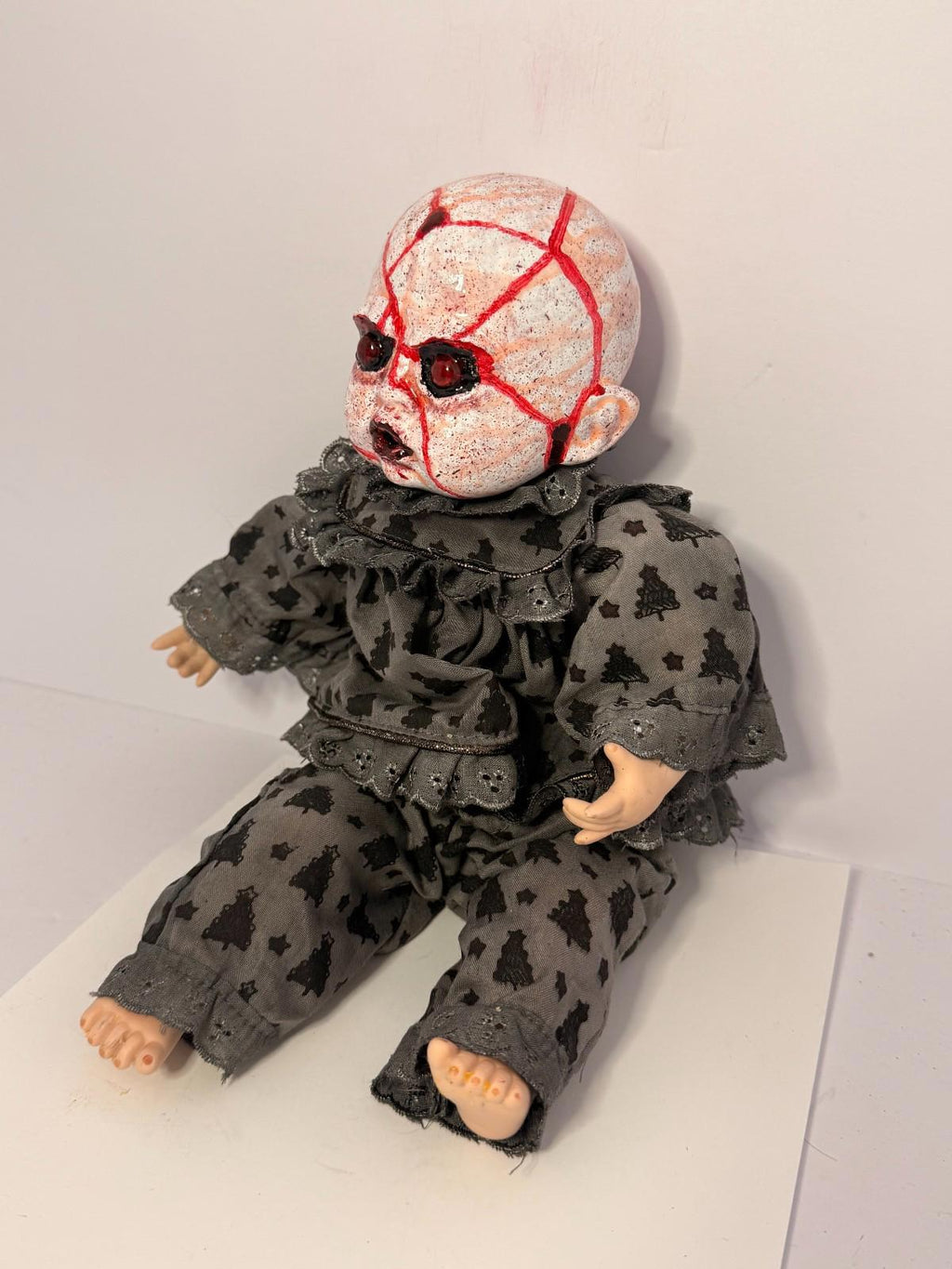 Demon Baby - OOAK Scary Creepy Doll 14" Hand Painted Horror Haunting Art