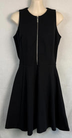 Michael Kors Black Front Zip-Up Princess Seam Fit & Flare Womens Dress Sz. 4
