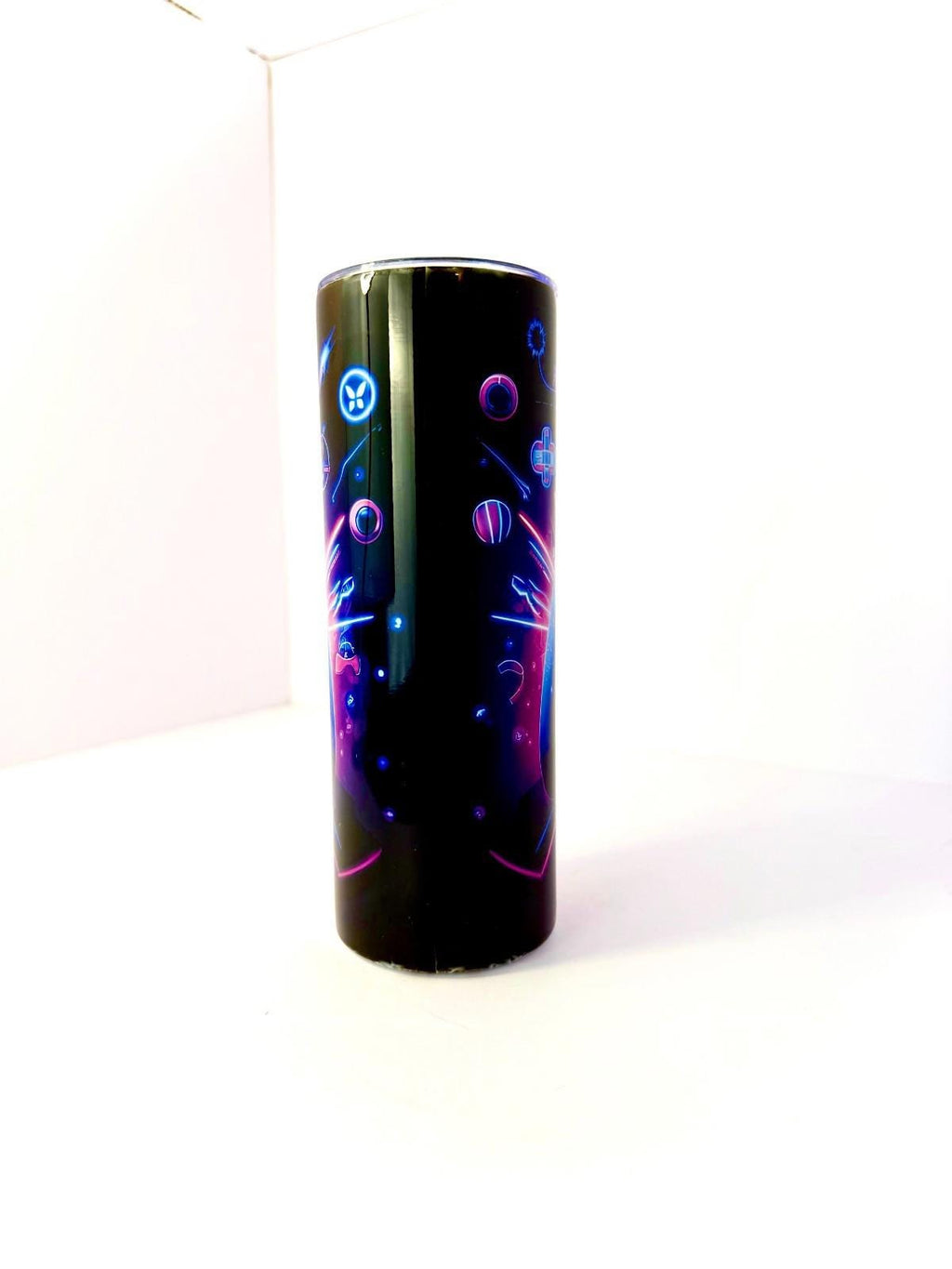 20 oz Neon Gamer Stainless Steel Tumbler with Lid, Straw