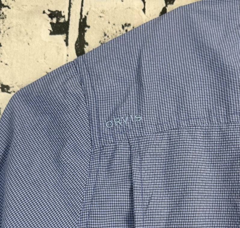 Orvis Open Air Caster Ventilated Long Sleeve Fishing Shirt Mens Size Medium Blue