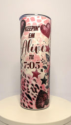 20 oz Nursing Stainless Steel Tumbler with Lid, Straw