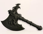3D Printed Dragon Axe - Black - PLA