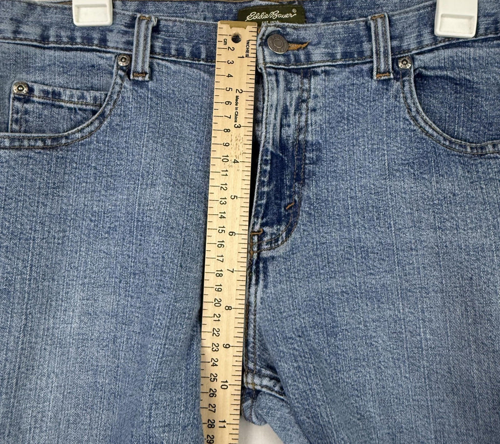 Eddie Bauer Womens Jeans Sz 10 Petite Blue Denim Pants Bootcut 5-Pocket