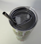 20 oz Six Seven Bruh Stainless Steel Tumbler with Lid, Straw