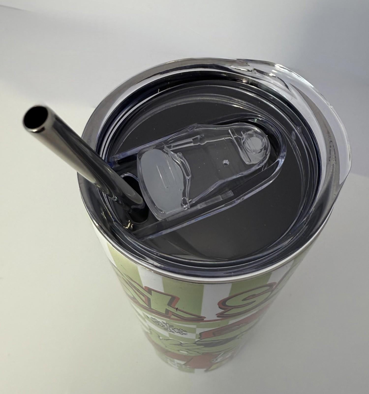 20 oz Six Seven Bruh Stainless Steel Tumbler with Lid, Straw