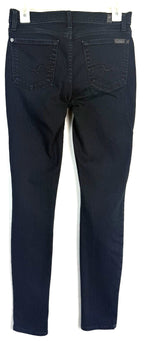 7 For All Mankind Skinny Gwenevere Jeans Womens 27 Dark Wash Stretch