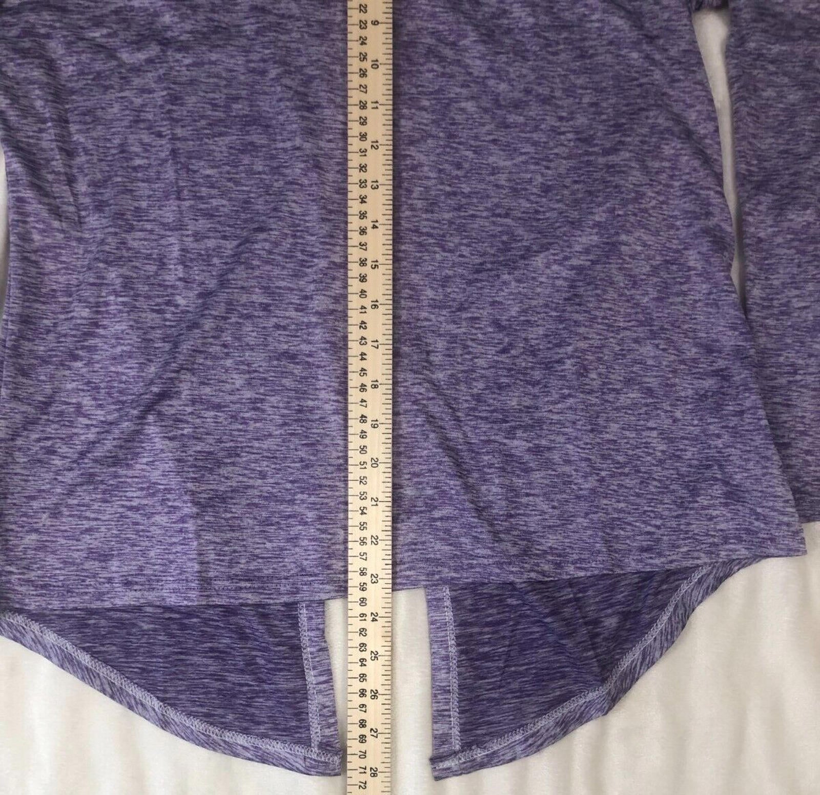 Real Essentials dry fit long sleeve active womens shirt Purple size M