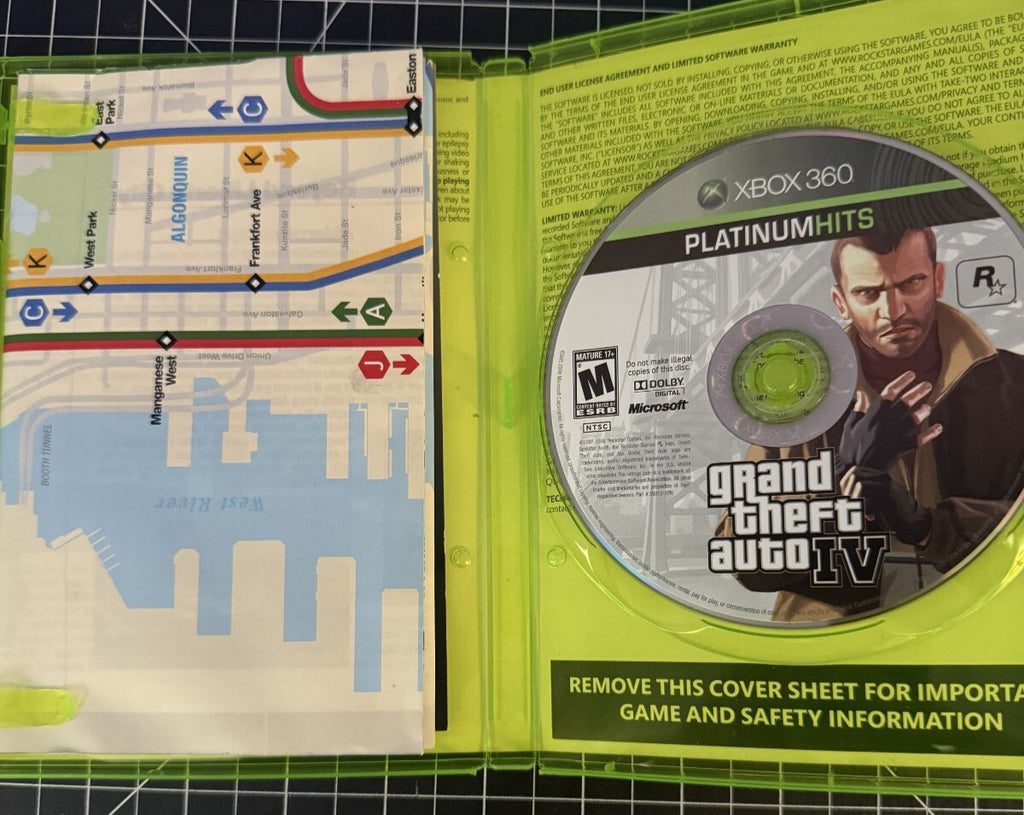 Grand Theft Auto IV GTA 4 for Xbox 360 with Manual (Guidebook) Platinum Hits