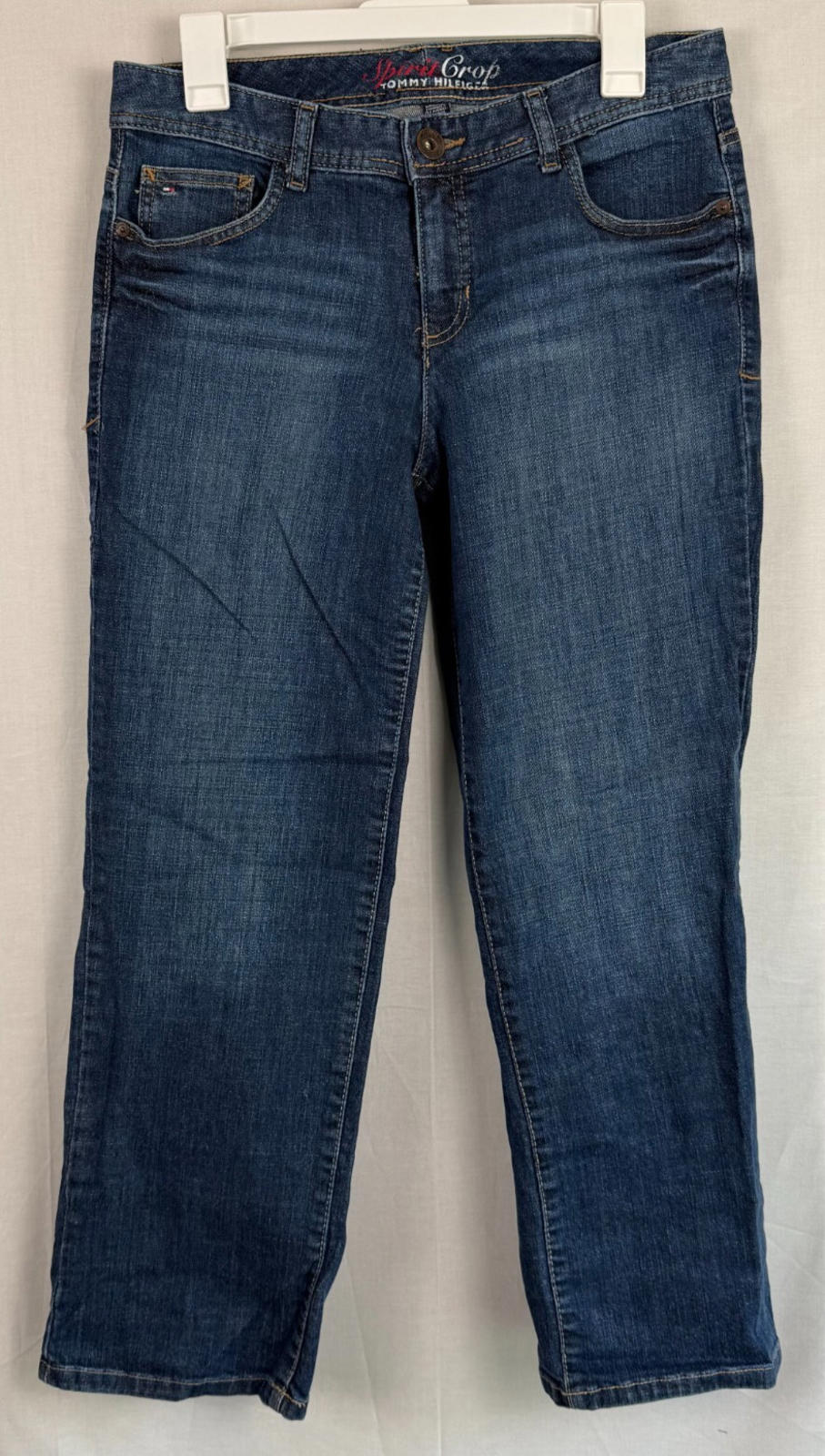 Tommy Hilfiger Womens Spirit Crop Size 6 Jeans Blue Denim Mid-Rise