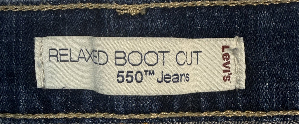 Levis 550 Womens Jeans Blue Size 12M Relaxed Bootcut Stretch Mid Denim