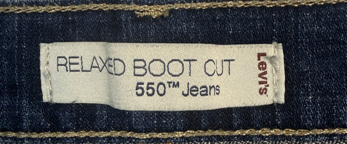 Levis 550 Womens Jeans Blue Size 12M Relaxed Bootcut Stretch Mid Denim
