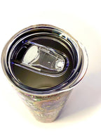 20 oz Blacklight Horror Stainless Steel Tumbler with Lid, Straw Halloween