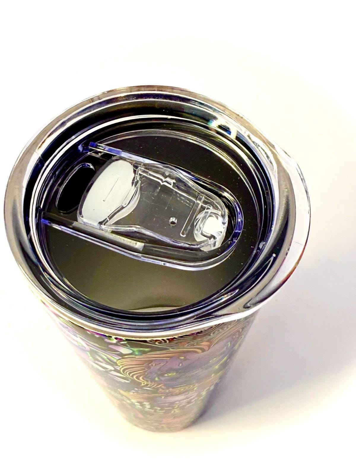 20 oz Blacklight Horror Stainless Steel Tumbler with Lid, Straw Halloween