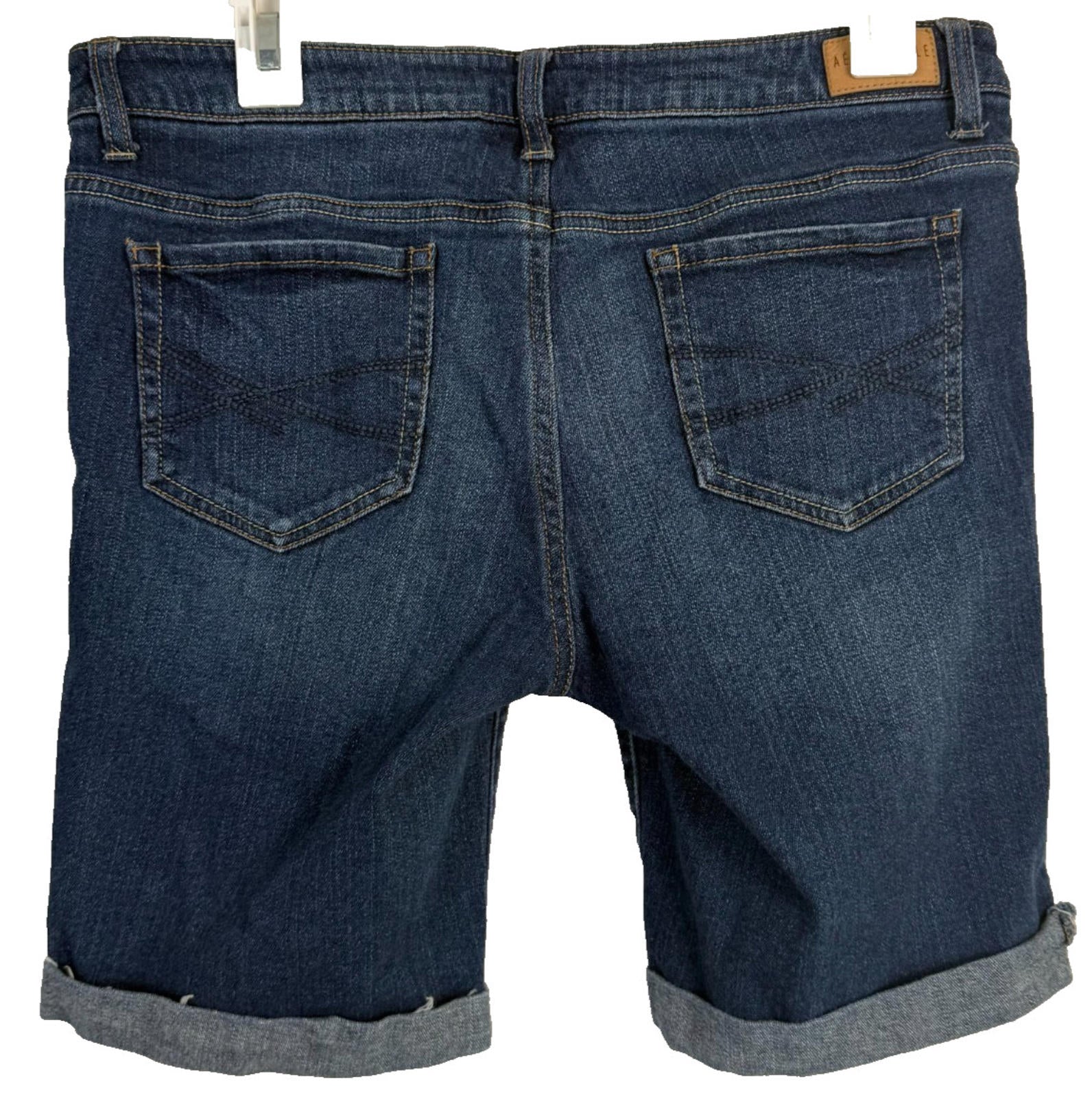 Aeropostale Womens Bermuda Shorts Sz 10 Distressed Denim
