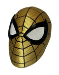 3D Printed Gold and Black Spider-Man Full Face Mask Helmet Mesh Eyes Adult