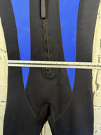 AQUAWAVE Unisex Sz L Sleeveless Shorty Neoprene Wetsuit Full Zip Black Blue