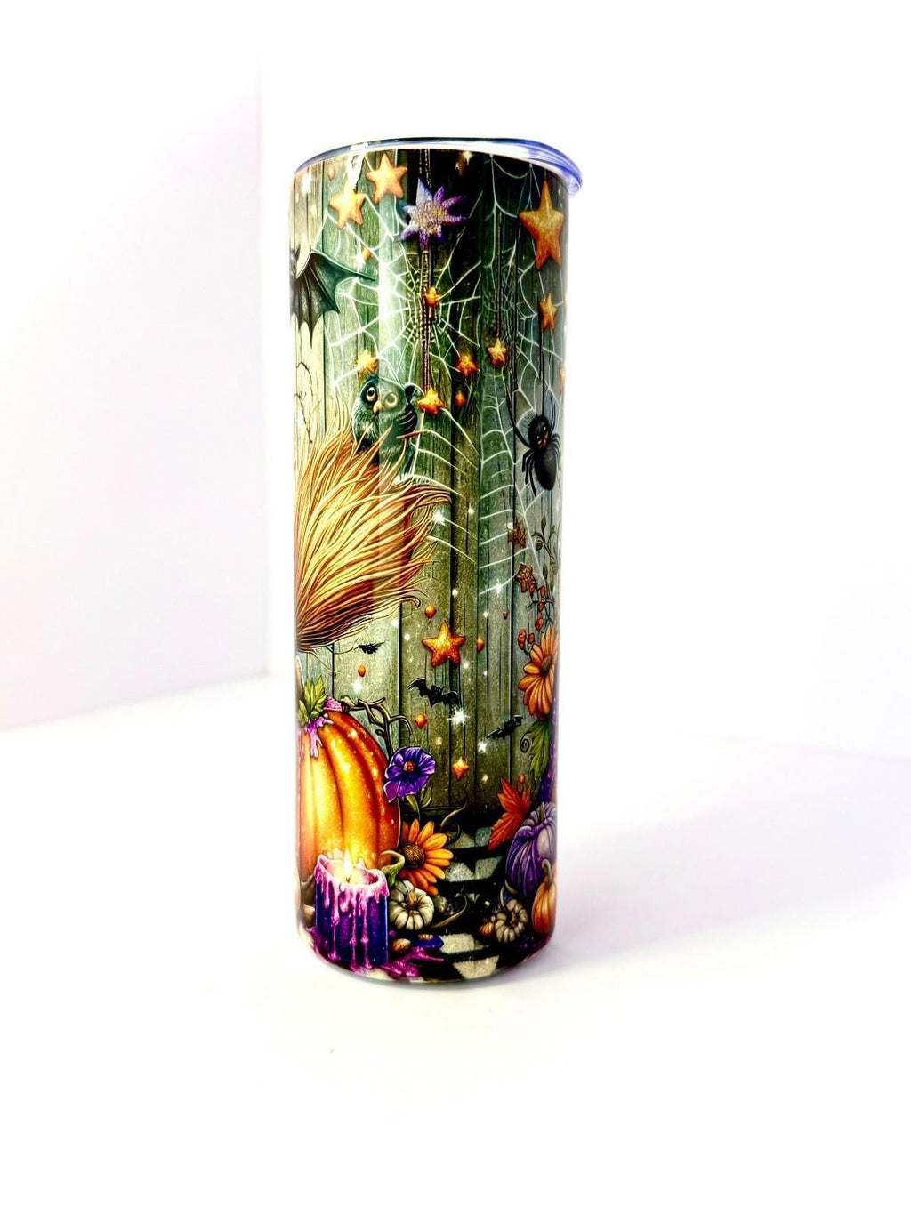 20 oz Witch Cow Stainless Steel Tumbler with Lid, Straw