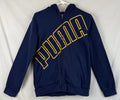 Puma Youth Full Zip Hoodie size L 14-16 Blue and Yellow Logo
