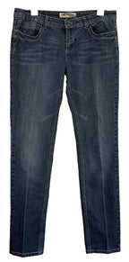 YMI jeans womens size 11 wanna betta butt skinny cropped low rise stretch blue