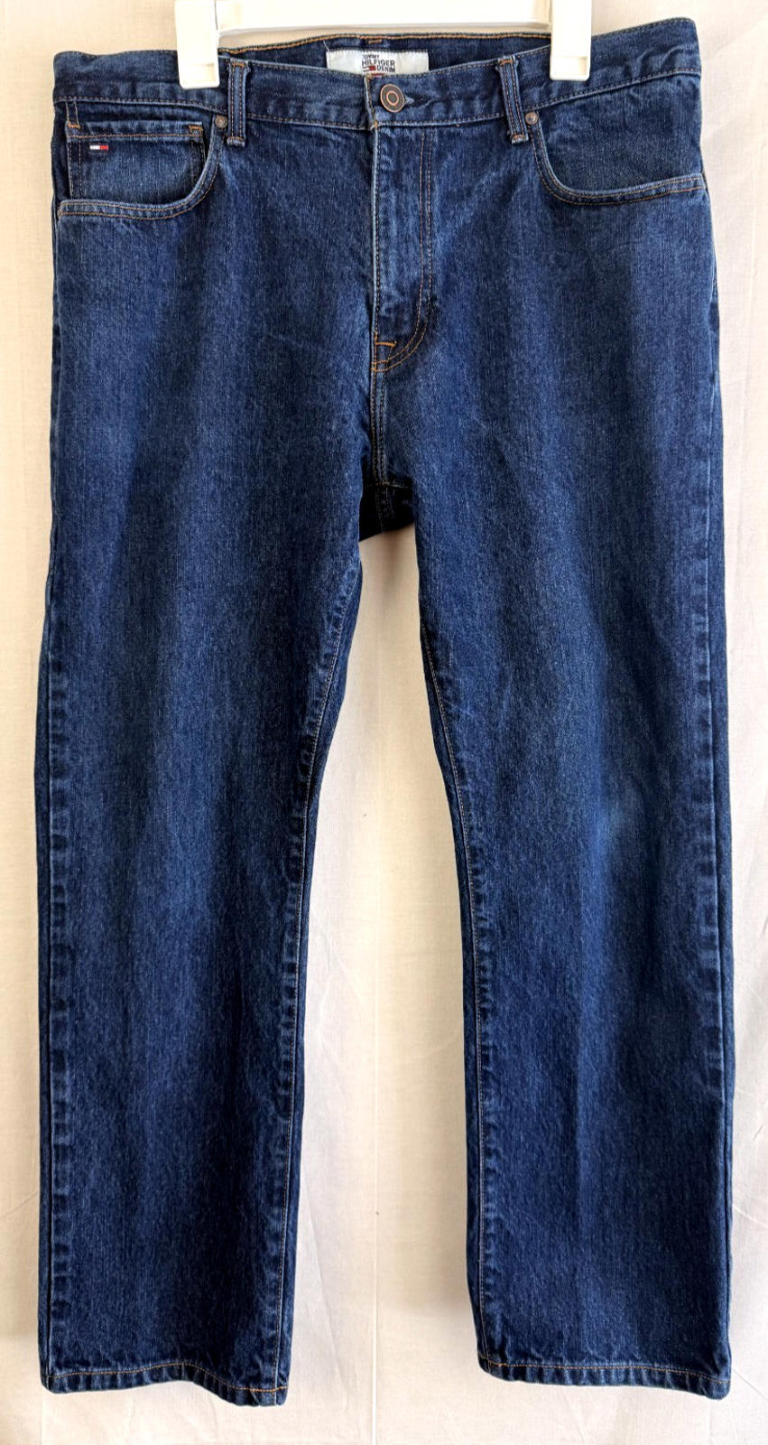 Tommy Hilfiger Mens Jeans 36x30 Blue Classic Regular Straight Denim W36 L30 TH