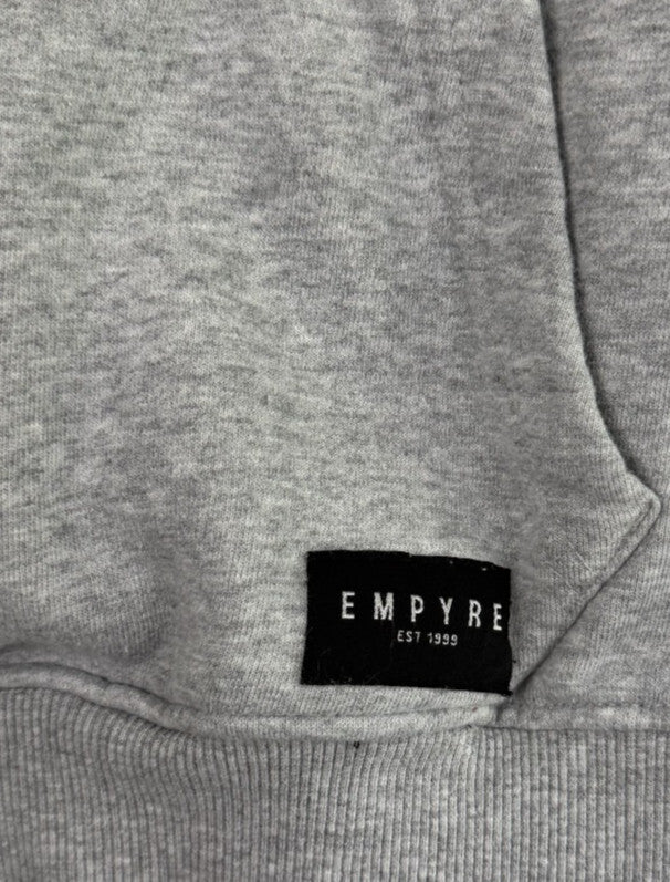 Empyre Girls Hoodie Sz Large - Checkered Sleeves - Rose - Grey
