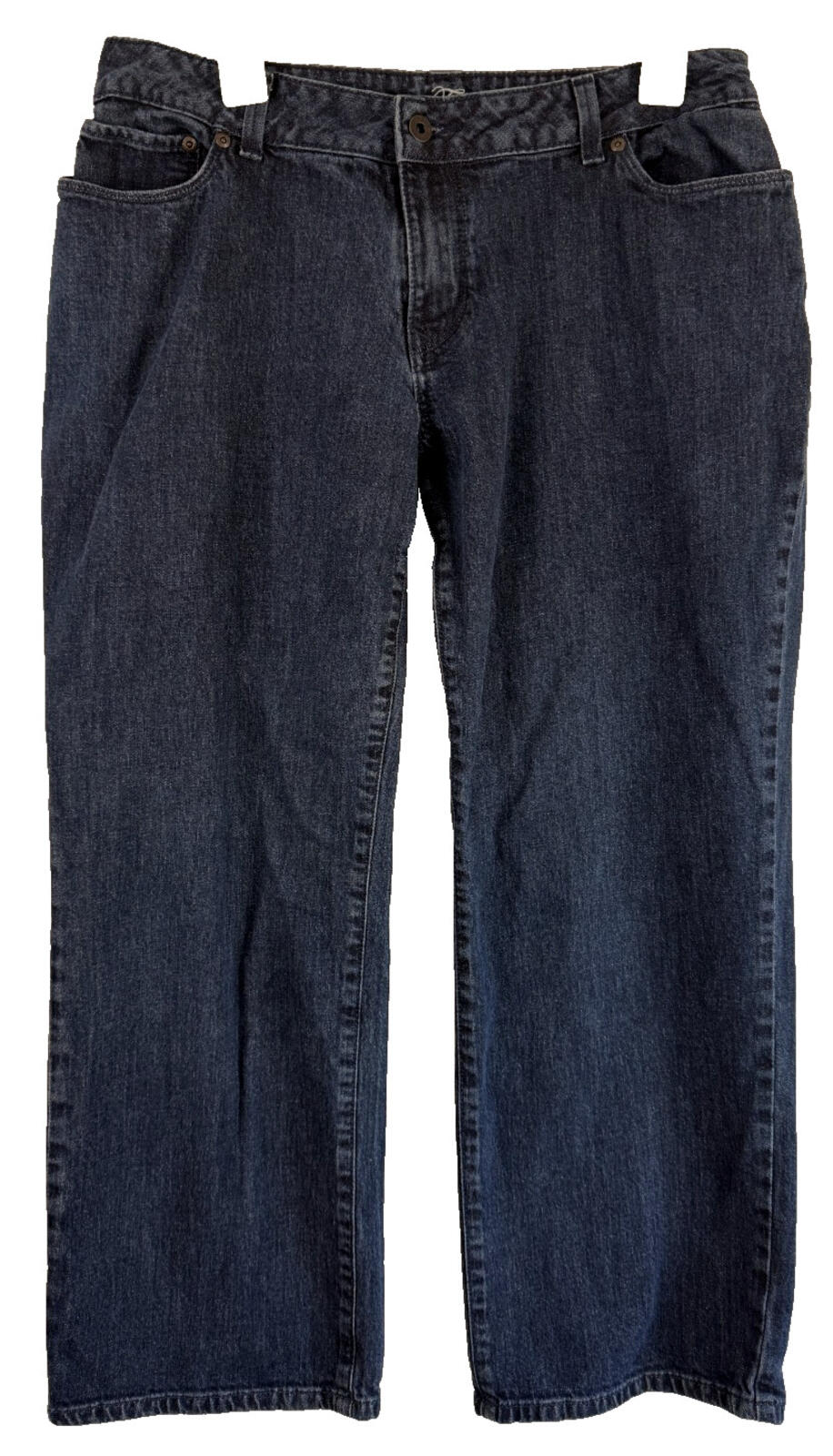 LL Bean Denim Blue Jeans Womens 14 Petite Favorite Fit Curvy Stretch