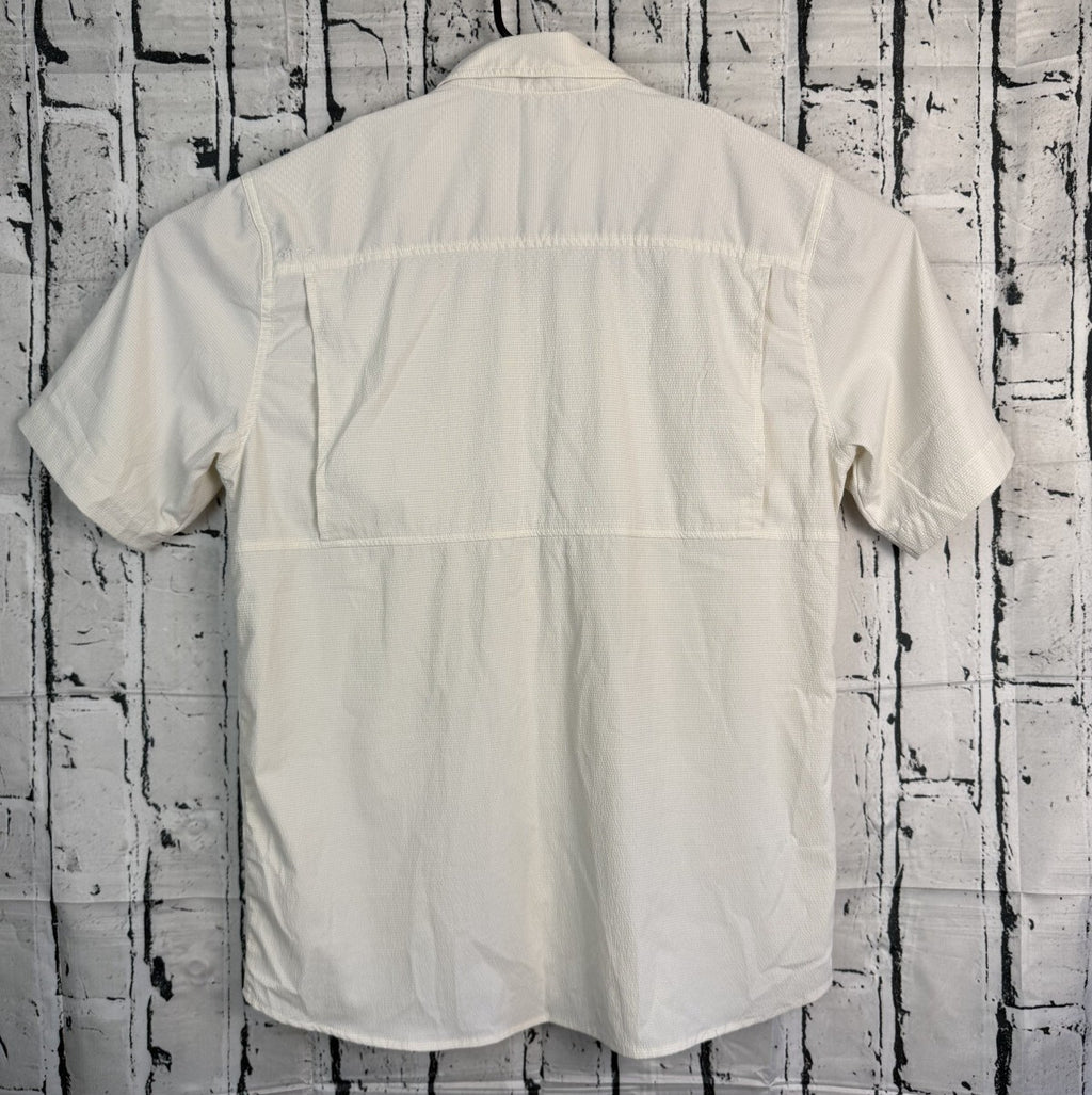 Orvis Open Air Caster Ventilated Short Sleeve Fishing Shirt Mens Sz Medium Cream