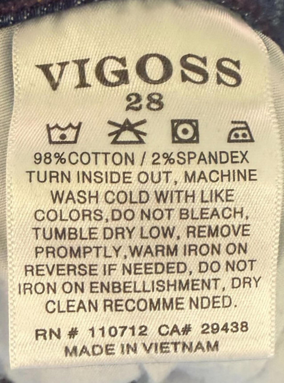 Vigoss Thompson Tomboy Womens Jeans Size 28 Mid Rise Medium Wash