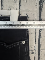 7 For All Mankind Black Contrast Stitch Straight Leg Jeans Women's Size 29