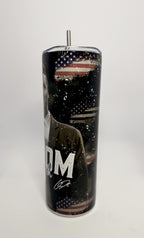 20 oz Charlie Kirk Stainless Steel Tumbler with Lid, Straw