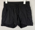The North Face Shorts Womens Sz M Black Elastic Waist Pull on Pockets Hiking