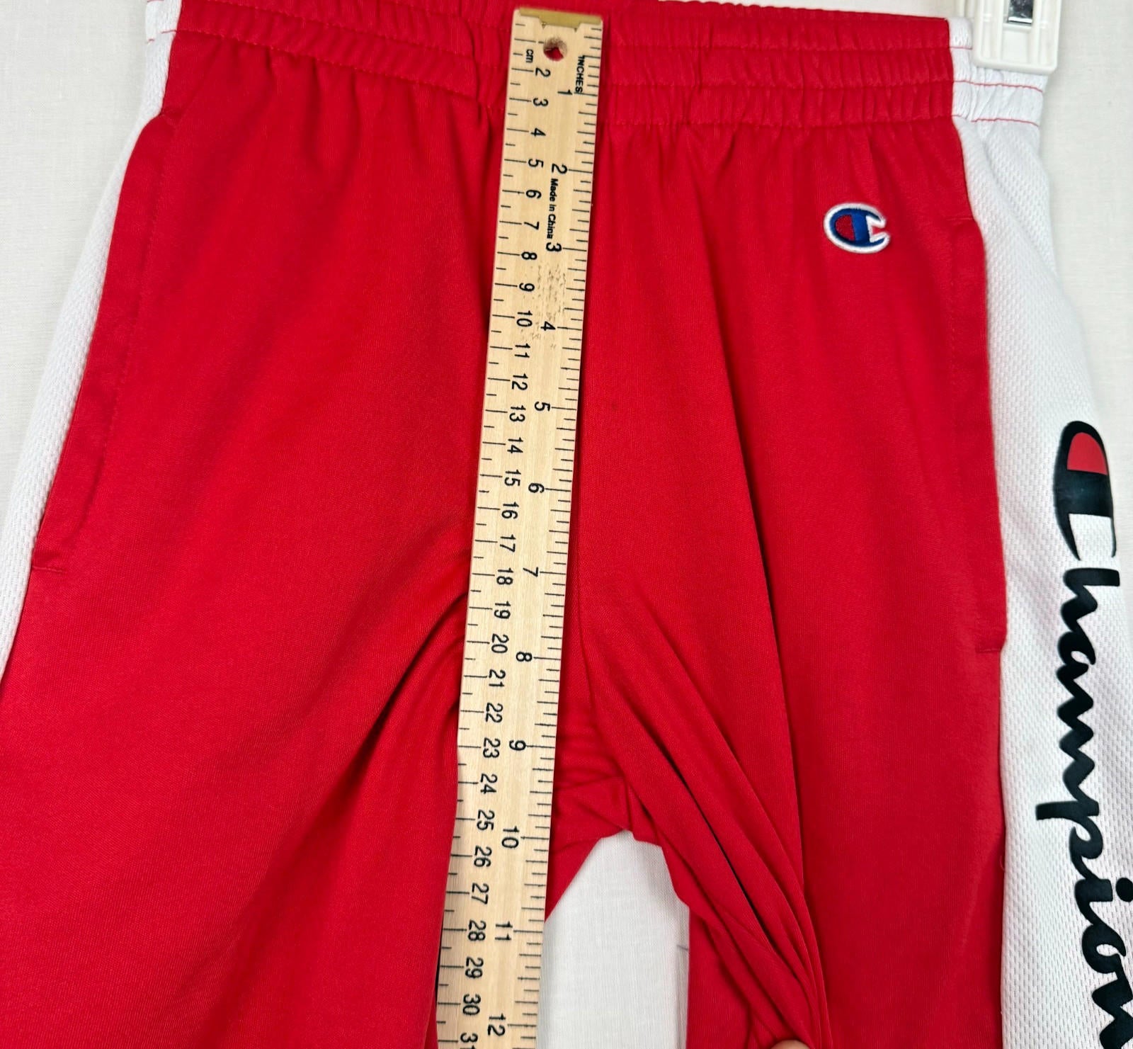Champion Basketball Shorts Youth Size Small Red Elastic Waist Boys