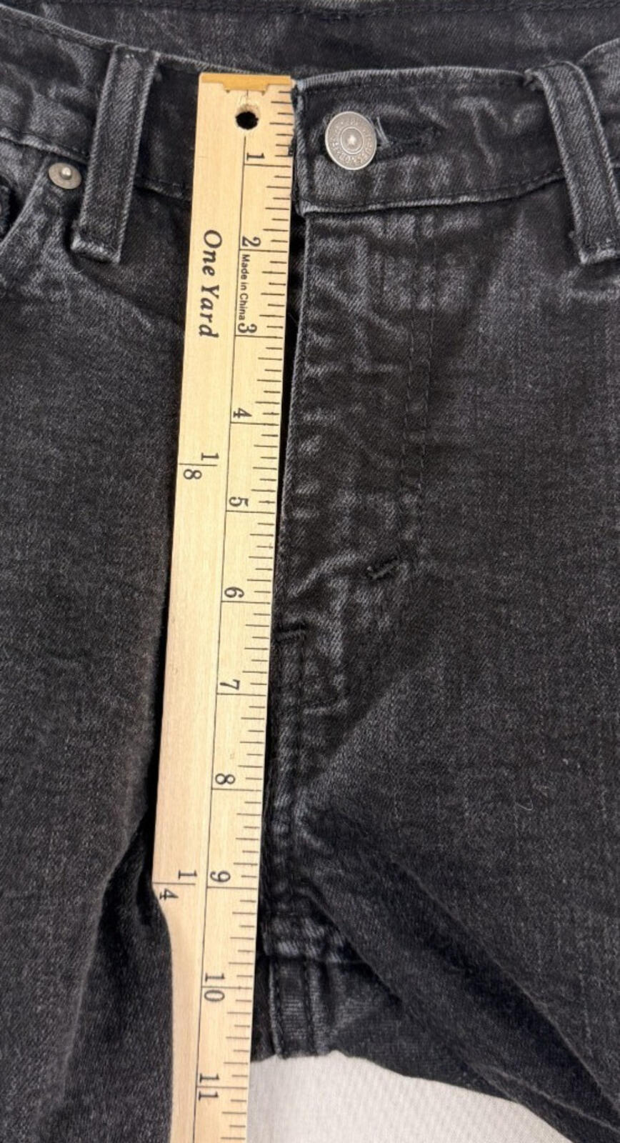 Levi's 514 Jeans Mens 30x30 Black Denim Stretch Pockets Dark Wash Straight Fit