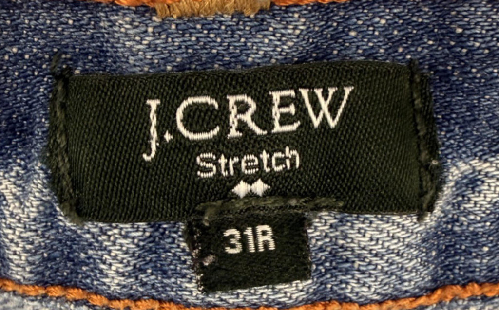 J.Crew Matchstick Womens Sz 31 Mid Rise Light Wash Distressed Denim Jeans